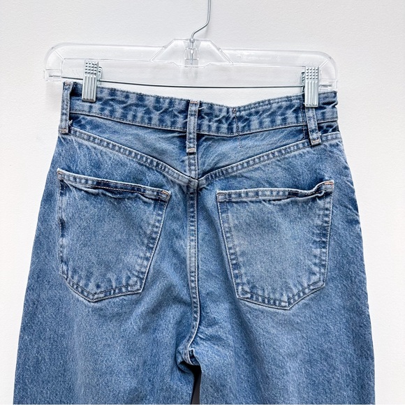 Zara High Waist Wide Leg Distressed Jeans - Picture 8 of 9